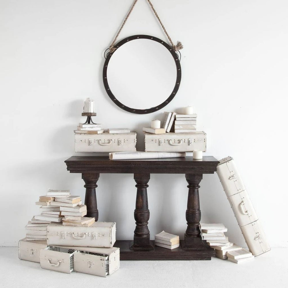 27" Round Metal Frame Wall Mirror - Homeroots - Flyclothing LLC