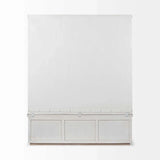 White And Medium Brown Wood Hall Tree With Storage - Homeroots - Flyclothing LLC