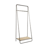 Black Pipe Metal And Wood Shelf Hall Tree - Homeroots - Flyclothing LLC