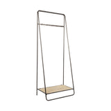 Black Pipe Metal And Wood Shelf Hall Tree - Homeroots - Flyclothing LLC