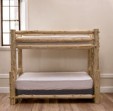 Rustic And Natural Cedar Single Ladder Left Log Bunk Bed - Homeroots