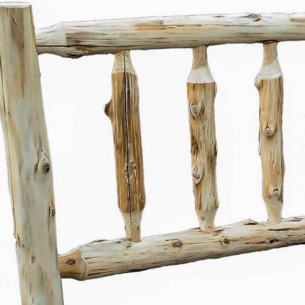 Rustic And Natural Cedar California King Traditional Log Bed - Homeroots - Flyclothing LLC