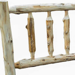 Rustic And Natural Cedar California King Traditional Log Bed - Homeroots