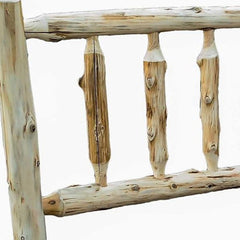 Rustic And Natural Cedar King Traditional Log Bed - Homeroots