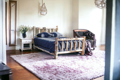Rustic And Natural Cedar King Traditional Log Bed - Homeroots