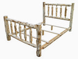 Rustic And Natural Cedar Queen Traditional Log Bed - Homeroots