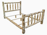 Rustic And Natural Cedar Double Traditional Log Bed - Homeroots