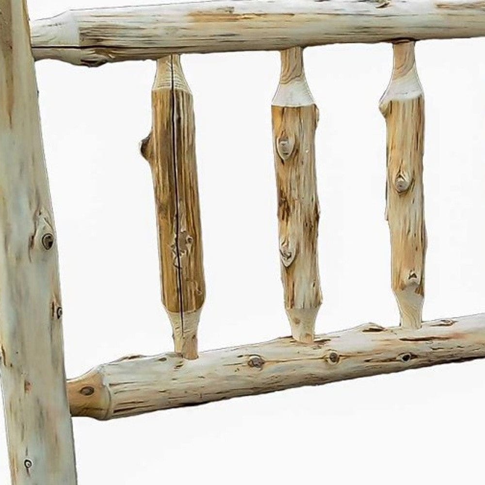 Rustic And Natural Cedar Double Traditional Log Bed - Homeroots
