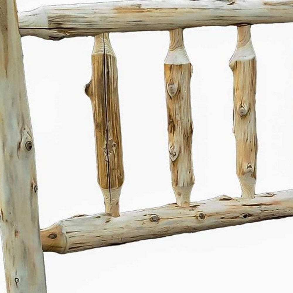 Rustic And Natural Cedar Double Traditional Log Bed - Homeroots - Flyclothing LLC