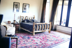 Rustic And Natural Cedar Double Traditional Log Bed - Homeroots
