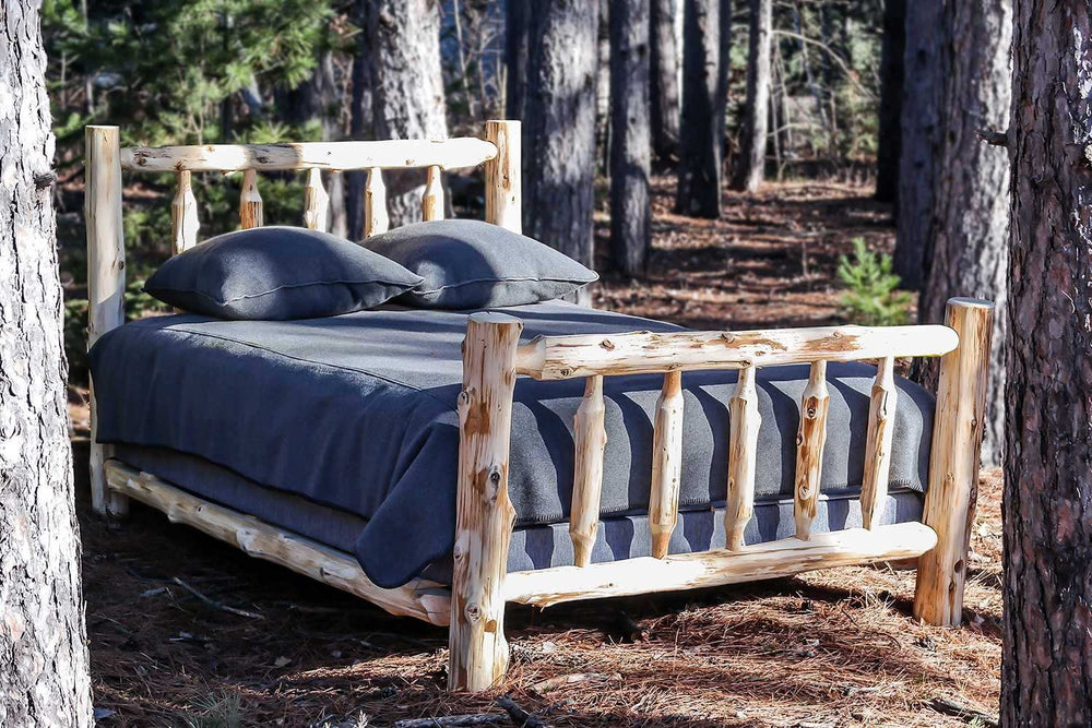Rustic And Natural Cedar Single Traditional Log Bed - Homeroots - Flyclothing LLC