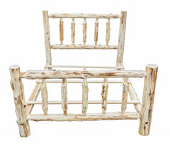 Rustic And Natural Cedar Single Traditional Log Bed - Homeroots