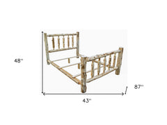 Rustic And Natural Cedar Single Traditional Log Bed