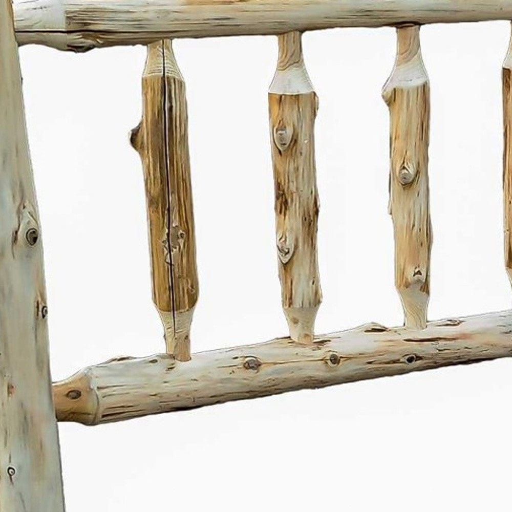 Rustic And Natural Cedar Single Traditional Log Bed - Homeroots