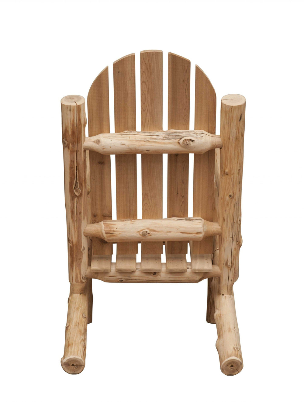 27" Natural Solid Wood Indoor Outdoor Arm Chair - Homeroots - Flyclothing LLC