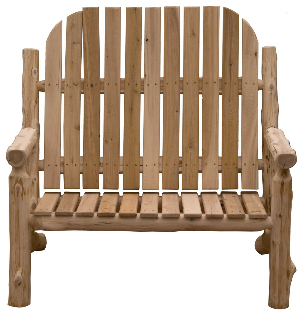 48" Natural Solid Wood Indoor Outdoor Arm Chair - Homeroots - Flyclothing LLC