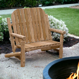 48" Natural Solid Wood Indoor Outdoor Arm Chair - Homeroots