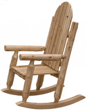27" Natural Wood Solid Wood Indoor Outdoor Rocking Chair - Homeroots - Flyclothing LLC