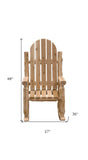 27" Natural Wood Solid Wood Indoor Outdoor Rocking Chair - Homeroots - Flyclothing LLC