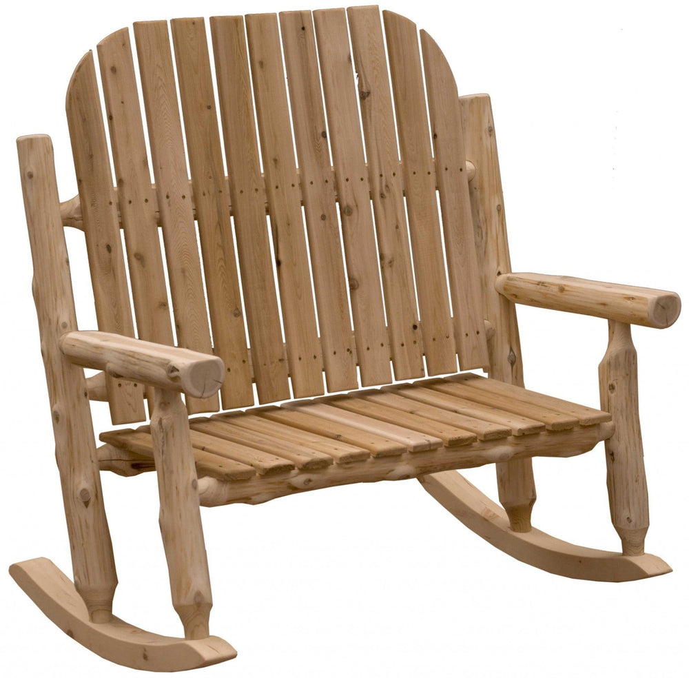 48" Natural Wood Indoor Outdoor Rocking Chair - Homeroots - Flyclothing LLC