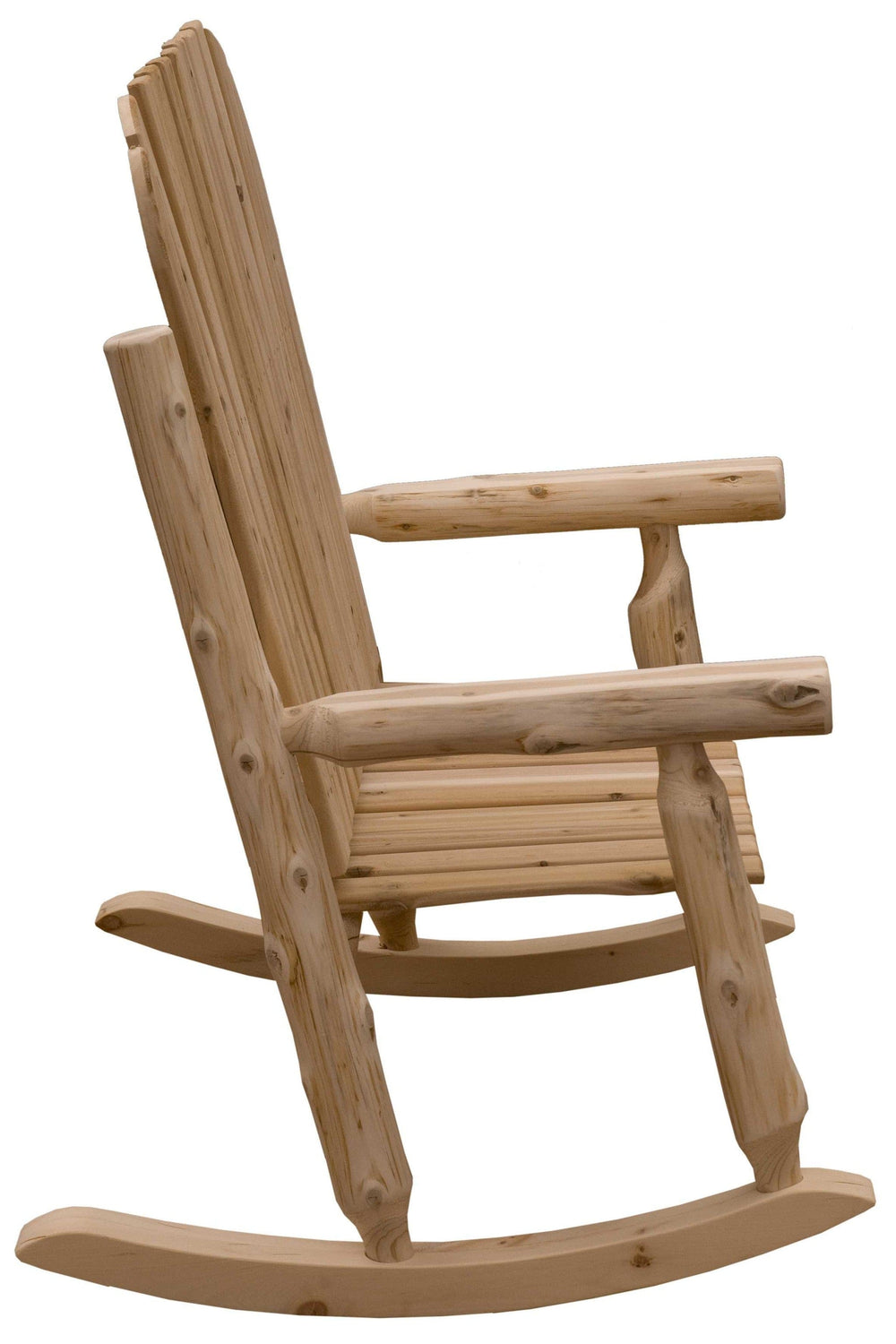 48" Natural Wood Indoor Outdoor Rocking Chair - Homeroots - Flyclothing LLC