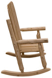 48" Natural Wood Indoor Outdoor Rocking Chair - Homeroots