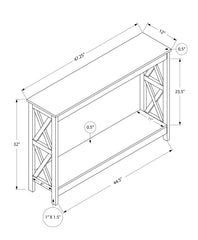 47" Espresso Console Table With Storage