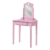Pink Vanity Mirror And Storage Drawer - Homeroots