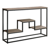 48" Taupe And Black Frame Console Table With Storage - Homeroots