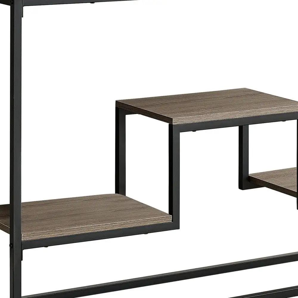 48" Taupe And Black Frame Console Table With Storage - Homeroots - Flyclothing LLC