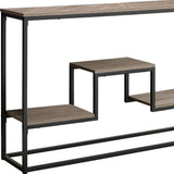 48" Taupe And Black Frame Console Table With Storage - Homeroots
