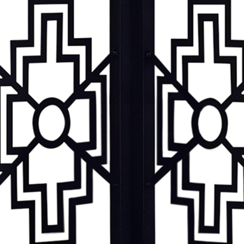 62" Black Metal Corner Bookcase - Homeroots