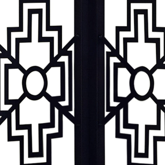 62" Black Metal Corner Bookcase - Homeroots