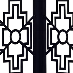 62" Black Metal Corner Bookcase - Homeroots