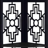 62" Black Metal Corner Bookcase - Homeroots