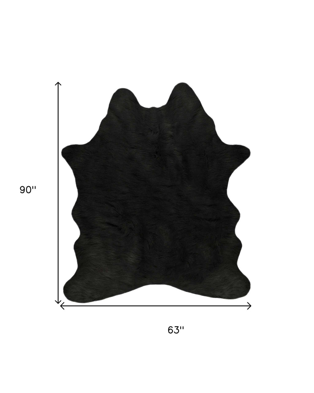 5' X 7' Black Faux Cowhide Area Rug - Homeroots - Flyclothing LLC