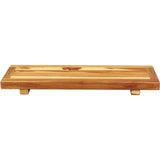 29" Natural Teak Wood Bath Tray And Seat - Homeroots