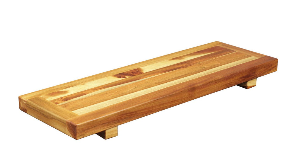 29" Natural Teak Wood Bath Tray And Seat - Homeroots - Flyclothing LLC