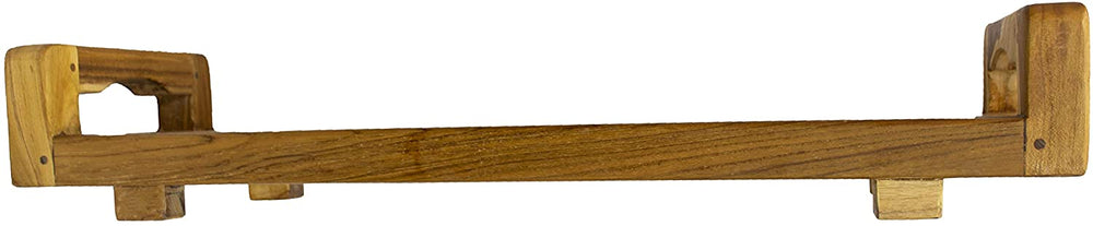 29"W Natural Teak Bath Tray and Seat with Handles - Homeroots - Flyclothing LLC