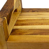 29"W Natural Teak Bath Tray and Seat with Handles - Homeroots - Flyclothing LLC