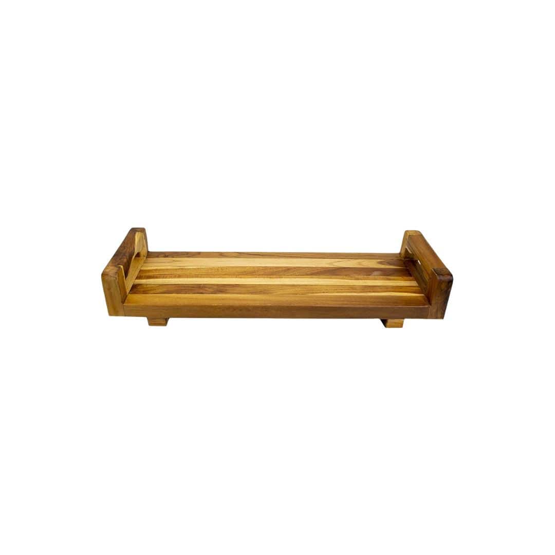 29"W Natural Teak Bath Tray and Seat with Handles - Homeroots - Flyclothing LLC