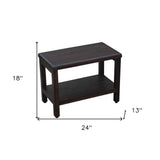 Rectangular Teak Shower Bench With Shelf In Brown Finish - Homeroots - Flyclothing LLC