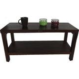 Rectangular Teak Shower Outdoor Bench With Shelf In Brown Finish - Homeroots - Flyclothing LLC