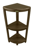 Teak Three Tier Corner Corner Shower Shelf  In  Brown Finish - Homeroots