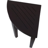 Compact Teak Corner Shower Or Outdoor Bench With Shelf In Brown Finish - Homeroots