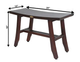 Contemporary Teak Shower Stool Or Bench In Brown Finish - Homeroots - Flyclothing LLC