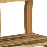 Contemporary Teak Shower Bench With Handles In Natural Finish - Homeroots - Flyclothing LLC