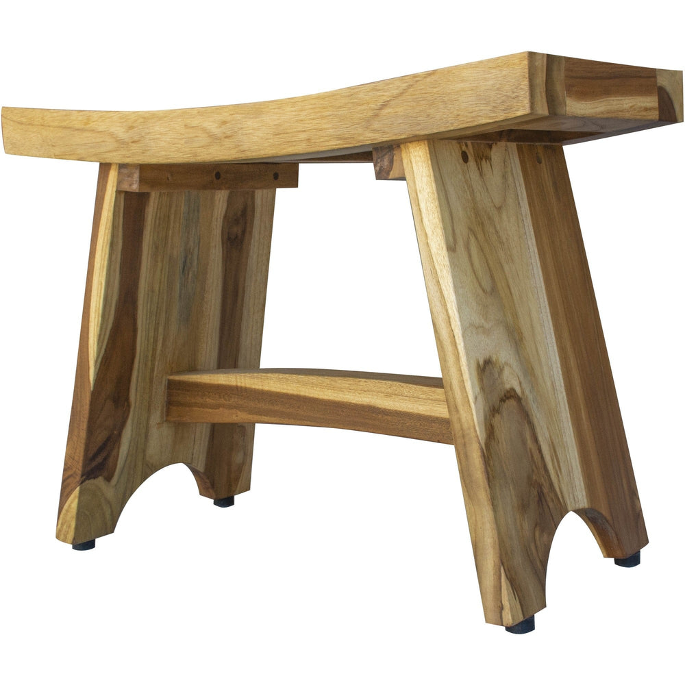 Contemporary Teak Outdoor Bench In Natural Finish - Homeroots