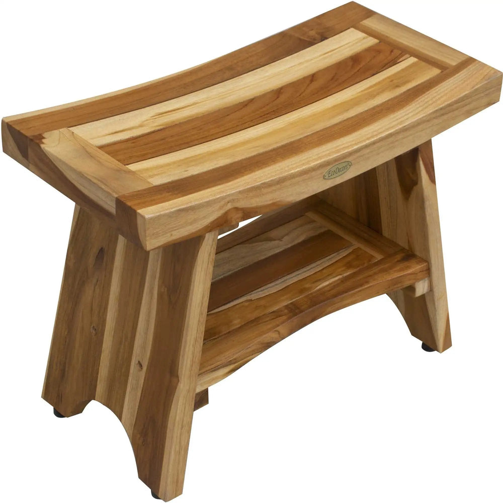 18" X 24" Natural Teak Shower Bench - Homeroots - Flyclothing LLC