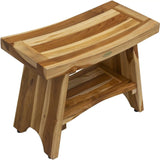 18" X 24" Natural Teak Shower Bench - Homeroots
